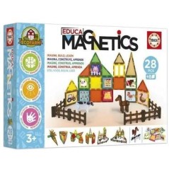 Magnetics Ecoferme - Jeu de construction - EDUCA - 28 pieces magnétiq