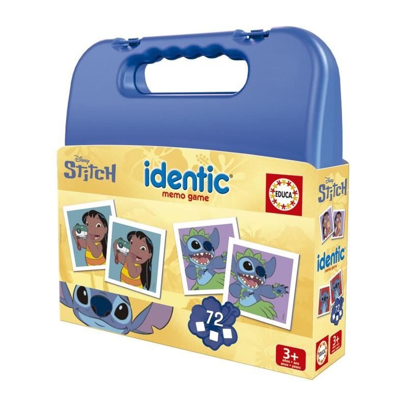 Identic Stitch - Jeu de mémoire - EDUCA - 72 cartes, développe mémo