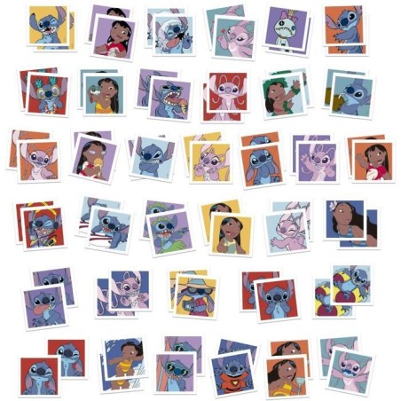 Identic Stitch - Jeu de mémoire - EDUCA - 72 cartes, développe mémoire et attention - Des 3 ans