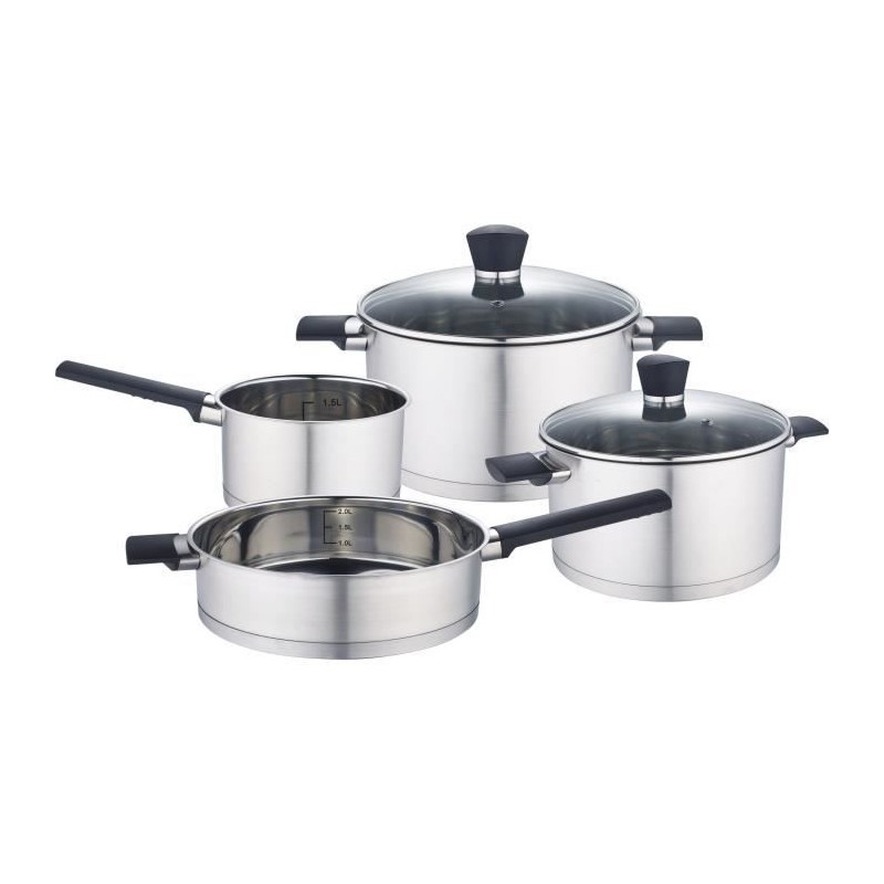 Batterie de cuisine - Tous feux dont induction - Baumalu - Acier inoxy Batterie de cuisine - Tous feux dont induction - Baumalu - Acier inoxy