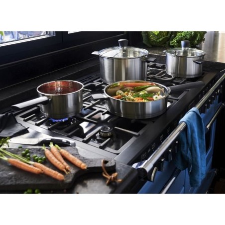 Batterie de cuisine - Tous feux dont induction - Baumalu - Acier inoxydable - 6 pieces - Inox - Gris