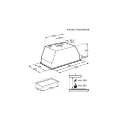 Groupe filtrant - ELECTROLUX - LFG517X - 70 cm - Eclairage LED - Débi