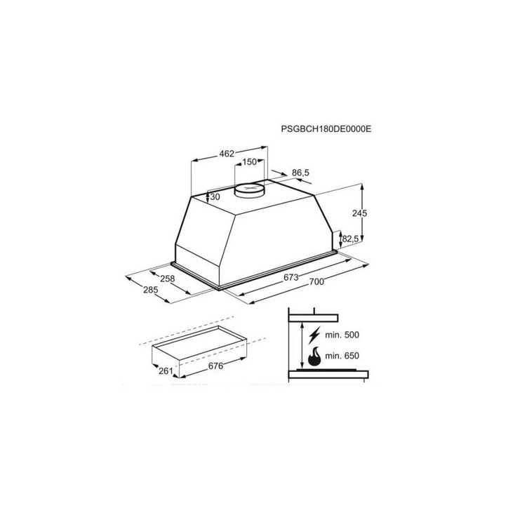 Groupe filtrant - ELECTROLUX - LFG517X - 70 cm - Eclairage LED - Débit 705 m3/h Groupe filtrant - ELECTROLUX - LFG517X - 70 cm - Eclairage LED - Débit 705 m3/h