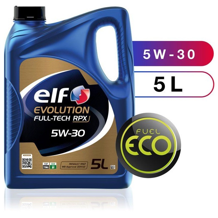 Huile moteur - ELF - Evolution Full-Tech RPX 5W-30 - 5L Huile moteur - ELF - Evolution Full-Tech RPX 5W-30 - 5L