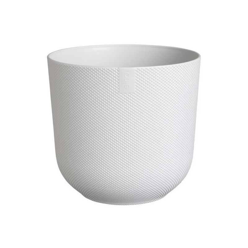 ELHO Pot de fleurs - Jazz Rond - Blanc - L 35 x B 34.5 x H 32 cm - Int