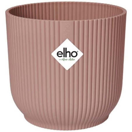 ELHO Pot de fleurs Rond VIBES - Ø25 x H23cm - Plastique - Rose poudr