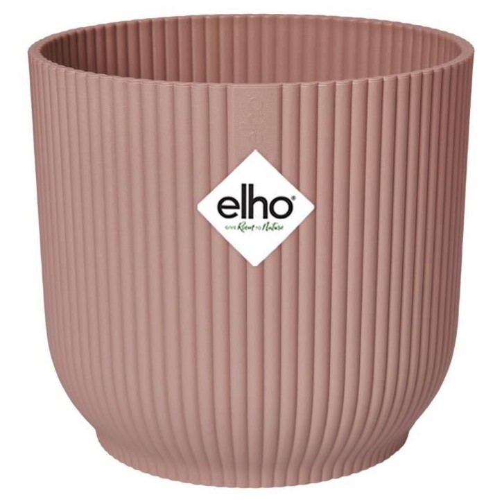 ELHO Pot de fleurs Rond VIBES - Ø25 x H23cm - Plastique - Rose poudré