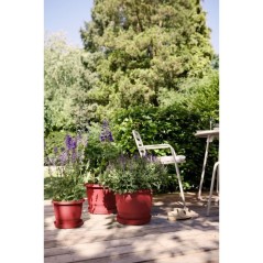 ELHO Pot de fleurs Amiga Rond 47 - Rouge - Ø 47 x H 35 cm - Extérieur - 100% recyclé