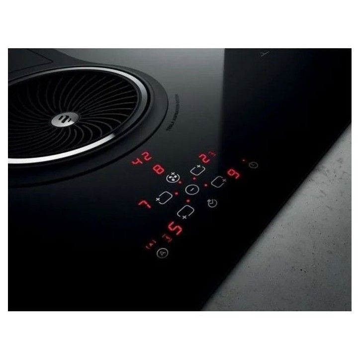Table induction ELICA PRF0120978A NikolaTesla BL/F/83 - 4 foyers - Commandes tactiles - Extraction intégrée - Noir brillant Table induction ELICA PRF0120978A NikolaTesla BL/F/83 - 4 foyers - Commandes tactiles - Extraction intégrée - Noir brillant