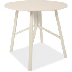 Table a Manger ELURU - Beige - Ronde - 4 personnes - 100 x 76 cm