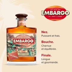 EMBARGO - ESPLENDIDO - Rhum - Origine : Costa Rica / Trinidad & Tobago