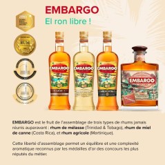 EMBARGO - ESPLENDIDO - Rhum - Origine : Costa Rica / Trinidad & Tobago