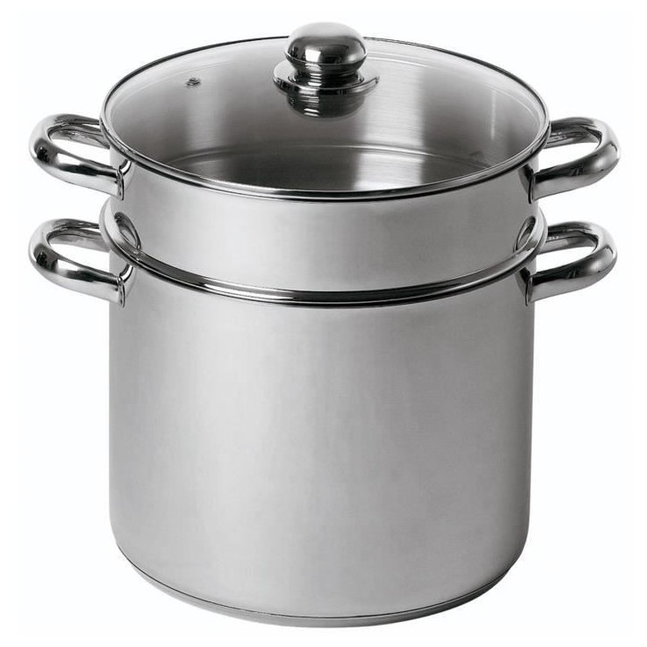 Couscoussier - BAUMALU - Tous feux dont induction - Inox droit - 20 cm Couscoussier - BAUMALU - Tous feux dont induction - Inox droit - 20 cm