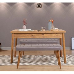 Table a manger - SANTIAGO - Extensible - Rectangulaire - 4 personnes -