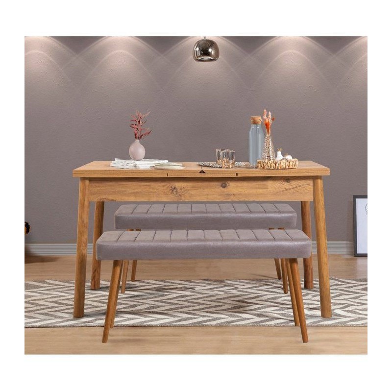 Table a manger - SANTIAGO - Extensible - Rectangulaire - 4 personnes -