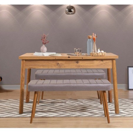 Table a manger - SANTIAGO - Extensible - Rectangulaire - 4 personnes -