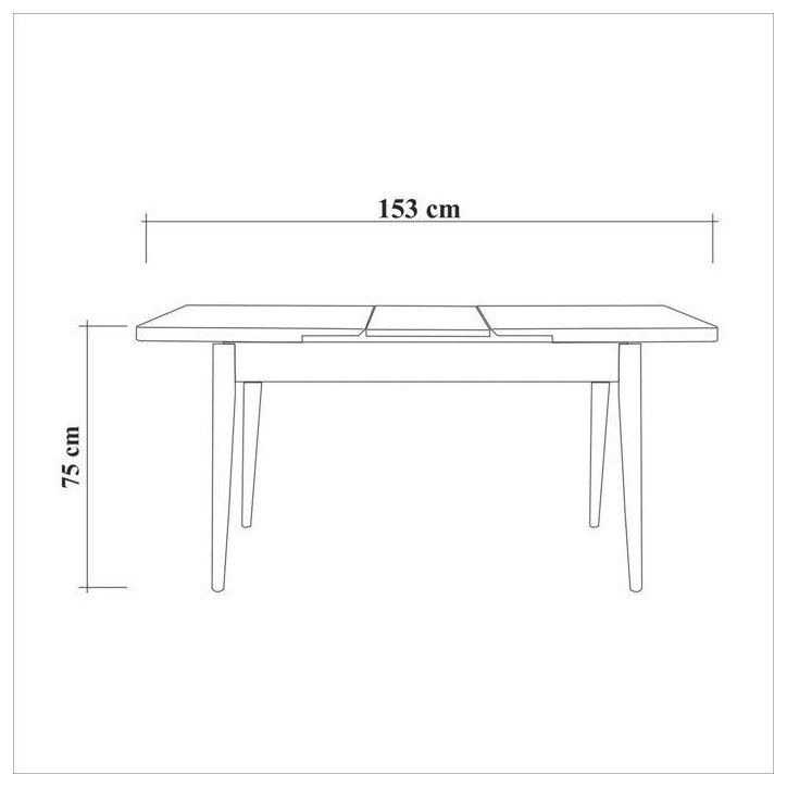 Table a manger - SANTIAGO - Extensible - Rectangulaire - 4 personnes - 120 x 77 x 75 cm - Pin atlantique Table a manger - SANTIAGO - Extensible - Rectangulaire - 4 personnes - 120 x 77 x 75 cm - Pin atlantique
