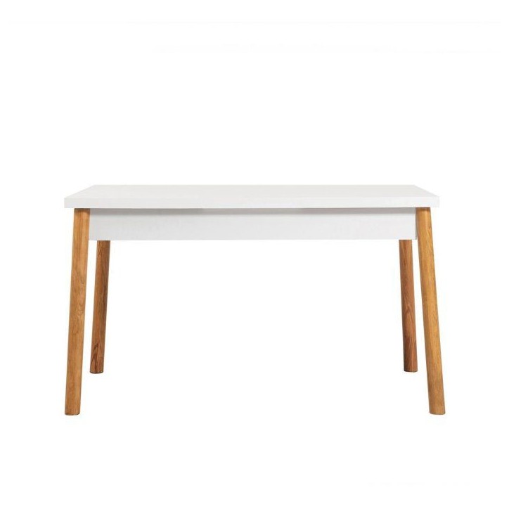 Table a manger - COSTA - Rectangulaire - 4 personnes - 120 x 77 x 75 cm - Pin atlantique / Blanc Table a manger - COSTA - Rectangulaire - 4 personnes - 120 x 77 x 75 cm - Pin atlantique / Blanc