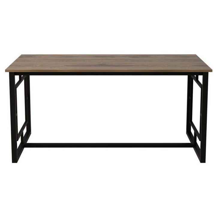 Table a manger - ALIN - Rectangulaire - 4 personnes - 160 x 76 x 90 cm - Noyer / Noir Table a manger - ALIN - Rectangulaire - 4 personnes - 160 x 76 x 90 cm - Noyer / Noir