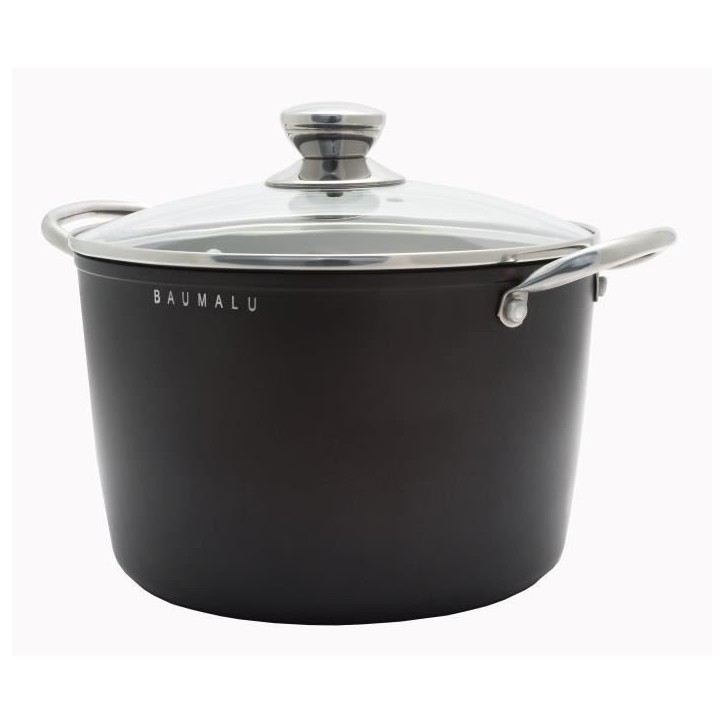Batterie de cuisine - Tous feux dont induction - Baumalu - Aluminium forgé - Anti-adhésif - 4 pieces - Noir Batterie de cuisine - Tous feux dont induction - Baumalu - Aluminium forgé - Anti-adhésif - 4 pieces - Noir