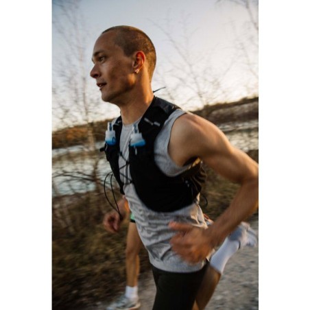 Gilet de Course - ENDURANCE - Genend - Gourdes Souples Inclues - Taille S - Noir