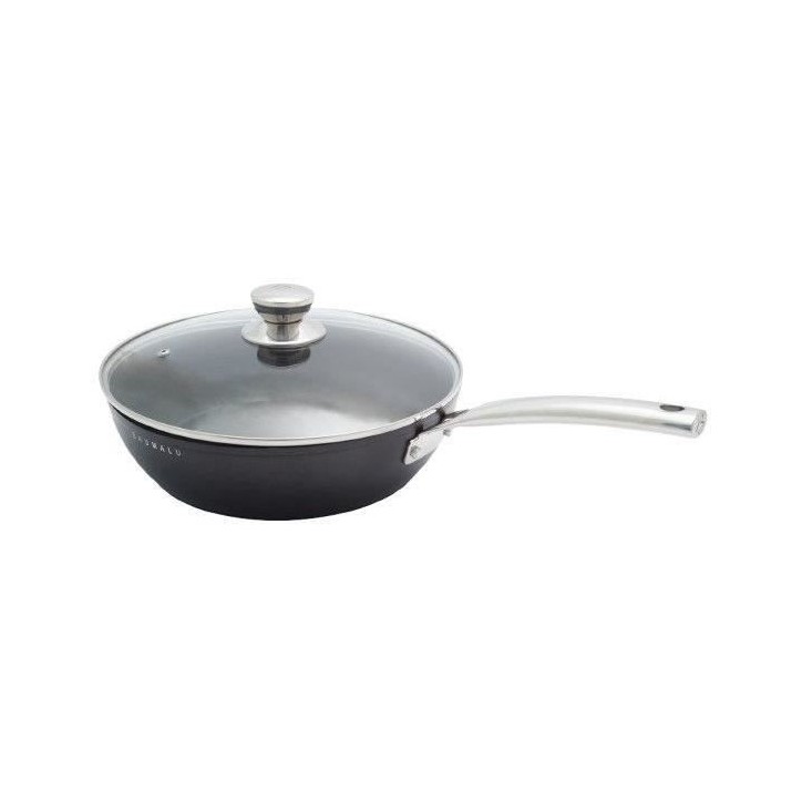 Batterie de cuisine - Tous feux dont induction - Baumalu - Aluminium forgé - Anti-adhésif - 4 pieces - Noir Batterie de cuisine - Tous feux dont induction - Baumalu - Aluminium forgé - Anti-adhésif - 4 pieces - Noir
