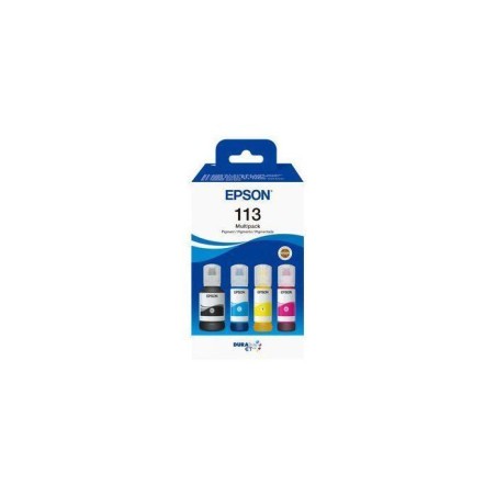 Multipack de 4 Bouteilles d'encre - EPSON - EcoTank 113 - Noir - Jaune
