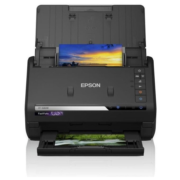 Scanner de documents EPSON FastFoto FF-680W - 600 dpi - Wifi avec bac de chargement automatique Scanner de documents EPSON FastFoto FF-680W - 600 dpi - Wifi avec bac de chargement automatique