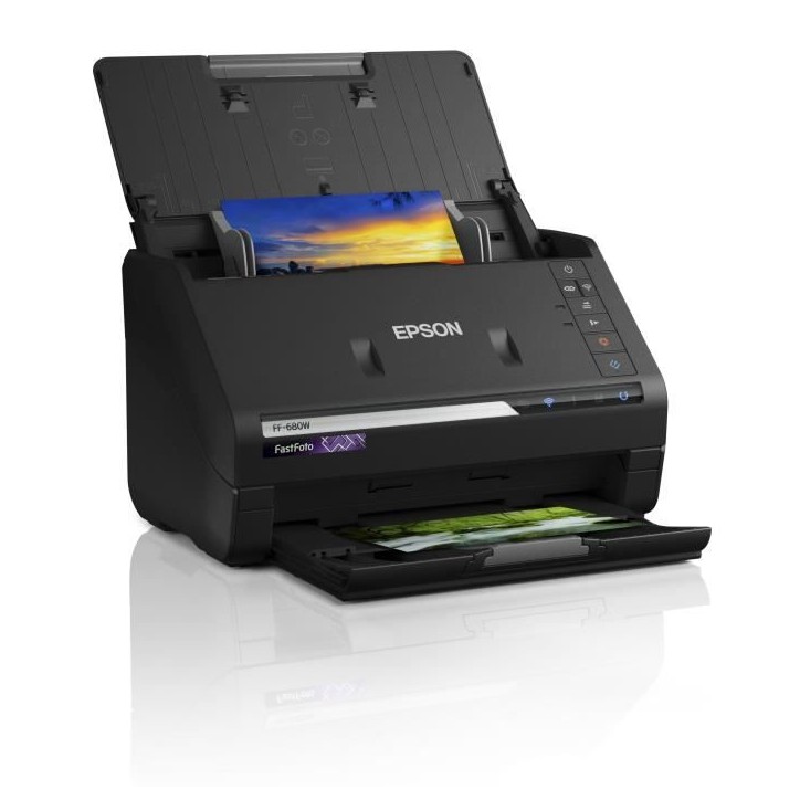 Scanner de documents EPSON FastFoto FF-680W - 600 dpi - Wifi avec bac de chargement automatique Scanner de documents EPSON FastFoto FF-680W - 600 dpi - Wifi avec bac de chargement automatique