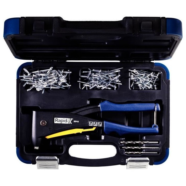 Pince RP40 Multi coffret 250 rivets + forets - RAPiD - 5001127 Pince RP40 Multi coffret 250 rivets + forets - RAPiD - 5001127