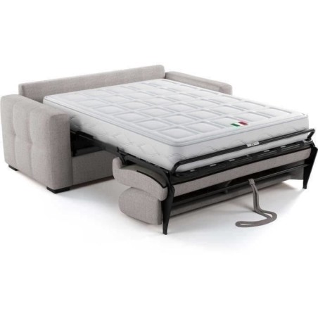 Canapé convertible express - 3 places - EUREKA - Tissu gris - 200 x 1