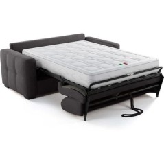 Canapé convertible express - 3 places - EUREKA - Tissu como 22 Graphi