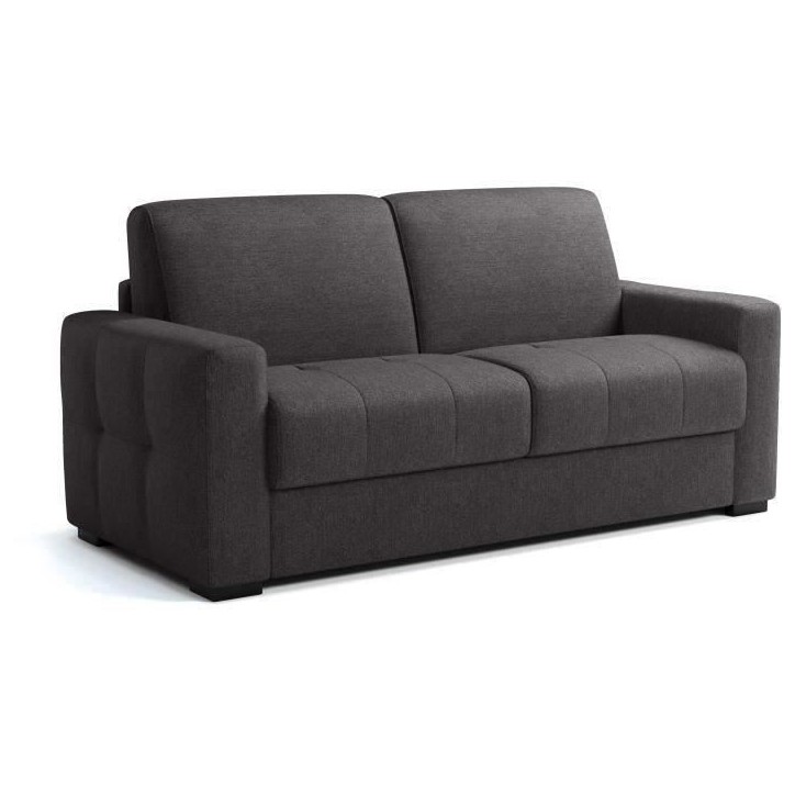 Canapé convertible express - 3 places - EUREKA - Tissu como 22 Graphite - 200 x 102 x 95 cm Canapé convertible express - 3 places - EUREKA - Tissu como 22 Graphite - 200 x 102 x 95 cm