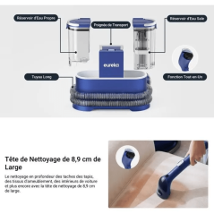 Eureka NEY100 Nettoyeur Canapé Anti-taches 12500Pa – Shampouineuse