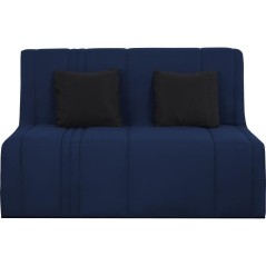 Banquette BZ 2 places EVASION - Tissu marine - Matelas SIMMONS - Couch