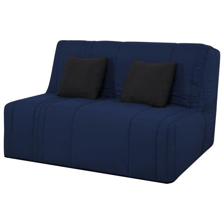Banquette BZ 2 places EVASION - Tissu marine - Matelas SIMMONS - Couchage 188x138 cm Banquette BZ 2 places EVASION - Tissu marine - Matelas SIMMONS - Couchage 188x138 cm