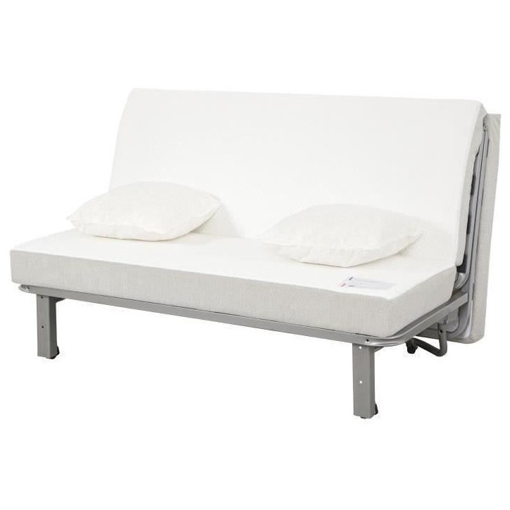 Banquette BZ 2 places EVASION - Tissu marine - Matelas SIMMONS - Couchage 188x138 cm Banquette BZ 2 places EVASION - Tissu marine - Matelas SIMMONS - Couchage 188x138 cm