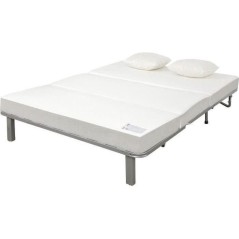 Banquette BZ 2 places EVASION - Tissu marine - Matelas SIMMONS - Couch