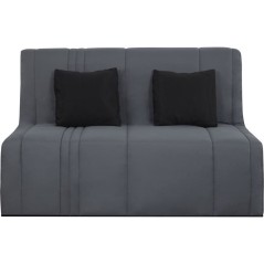 Banquette BZ 2 places EVASION - Tissu gris perle - Matelas SIMMONS - 4
