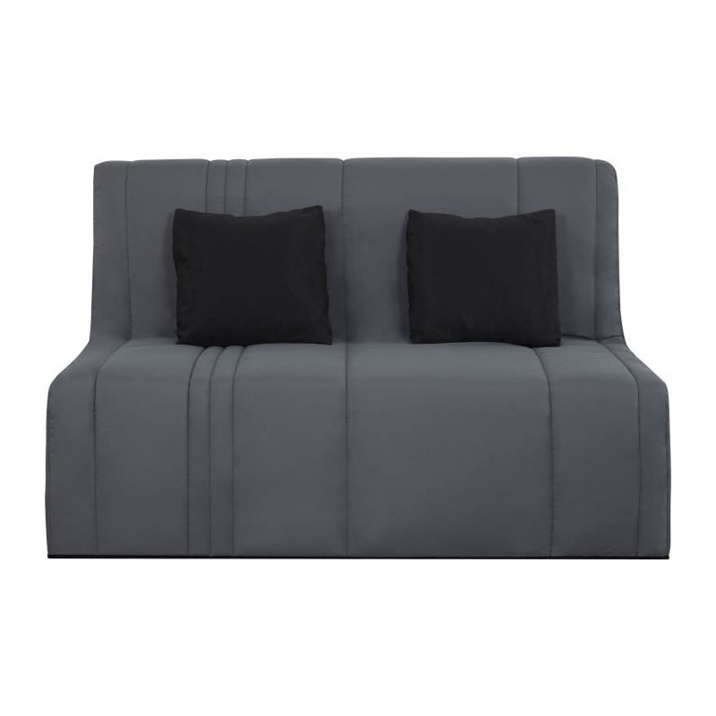 Banquette BZ 2 places EVASION - Tissu gris perle - Matelas SIMMONS - 4