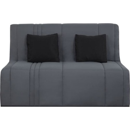 Banquette BZ 2 places EVASION - Tissu gris perle - Matelas SIMMONS - 4