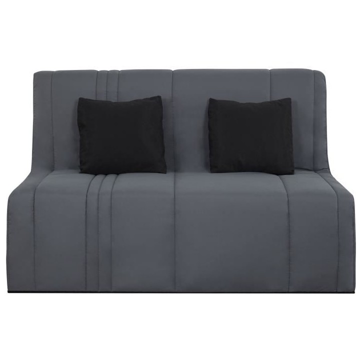 Banquette BZ 2 places EVASION - Tissu gris perle - Matelas SIMMONS - 440 ressorts ensachés - Couchage 188x138 cm Banquette BZ 2 places EVASION - Tissu gris perle - Matelas SIMMONS - 440 ressorts ensachés - Couchage 188x138 cm