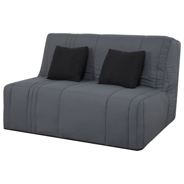 Banquette BZ 2 places EVASION - Tissu gris perle - Matelas SIMMONS - 440 ressorts ensachés - Couchage 188x138 cm Banquette BZ 2 places EVASION - Tissu gris perle - Matelas SIMMONS - 440 ressorts ensachés - Couchage 188x138 cm