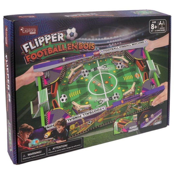 Flipper Football a construire - EXPLORA - 540083 - DIY - 2 joueurs - 91 pieces - Des 8 ans Flipper Football a construire - EXPLORA - 540083 - DIY - 2 joueurs - 91 pieces - Des 8 ans