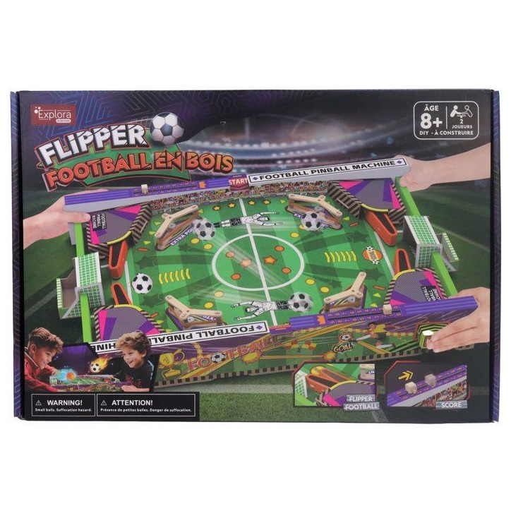 Flipper Football a construire - EXPLORA - 540083 - DIY - 2 joueurs - 91 pieces - Des 8 ans Flipper Football a construire - EXPLORA - 540083 - DIY - 2 joueurs - 91 pieces - Des 8 ans