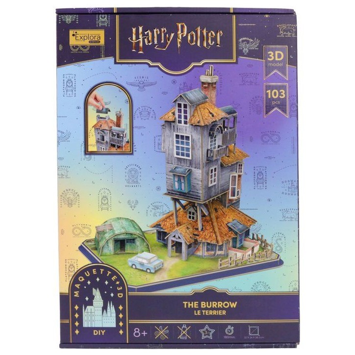 Puzzle 3D - Le Terrier Maison des Weasley - EXPLORA - 540309 - Licence Harry Potter - Des 8 ans Puzzle 3D - Le Terrier Maison des Weasley - EXPLORA - 540309 - Licence Harry Potter - Des 8 ans