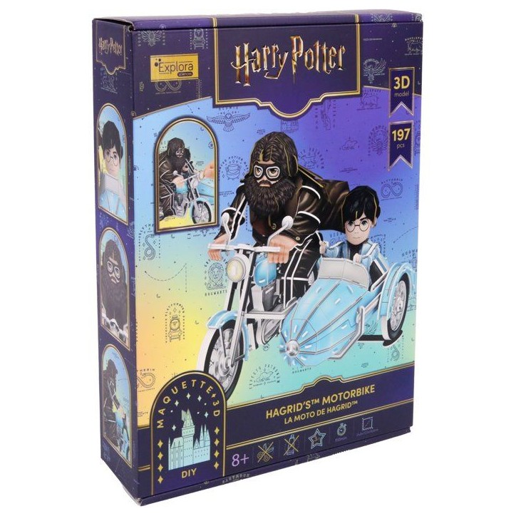 Puzzle 3D - Moto de Hagrid - EXPLORA - 540313 - Licence Harry Potter - 192 pieces - Des 8 ans Puzzle 3D - Moto de Hagrid - EXPLORA - 540313 - Licence Harry Potter - 192 pieces - Des 8 ans