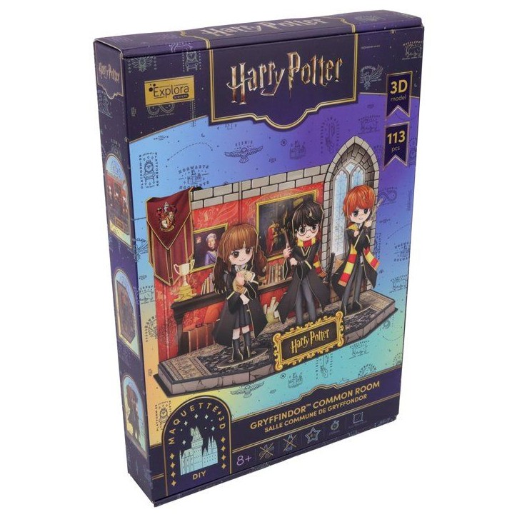Puzzle 3D - Salle commune Gryffondor - EXPLORA - 540315 - Licence Harry Potter - 127 pieces - Des 8 ans Puzzle 3D - Salle commune Gryffondor - EXPLORA - 540315 - Licence Harry Potter - 127 pieces - Des 8 ans