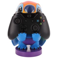Figurine Disney Stitch Rainbow - EXQUISITE GAMING - Cable Guys - Support écouteurs, smartphone ou petit accessoire - 20 cm