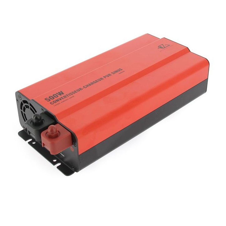 Convertisseur-chargeur - EZA - Pur Sinus 500 W - Onde sinusoidale pure - Chargeur 10 A - Compatible batteries AGM/Gel/Lithium